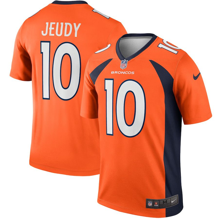 Men Denver Broncos #10 Jerry Jeudy Nike Orange Legend Player NFL Jersey
